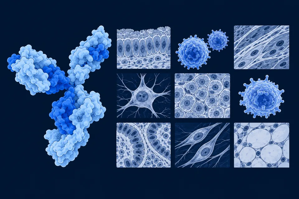 Illustration of normal tissue and immune cell screening